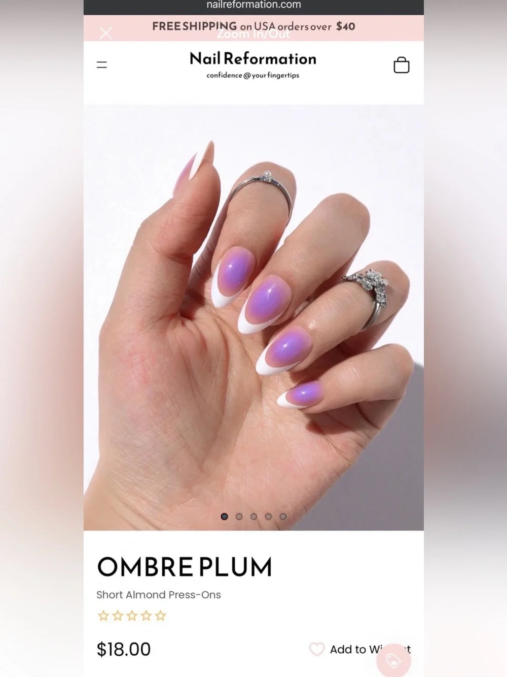 (2) Sets of Nail Reformation Kits  - “Ombré Plum” - “Rosé Jelly” - Short Almond